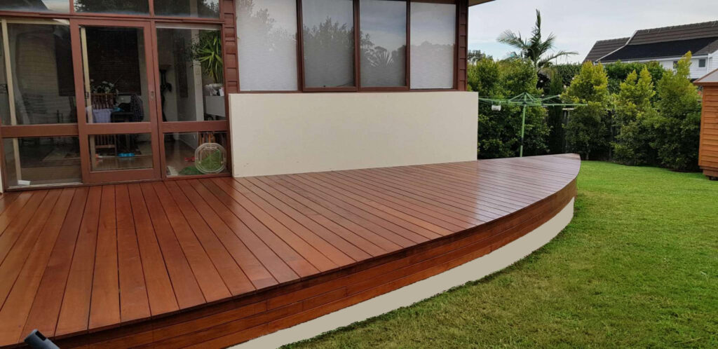Damaged Rounded Timber Deck After4